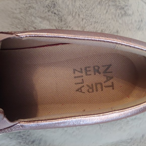 Naturalizer pale pink metallic leather slipon loafer size 7 - Picture 11 of 14